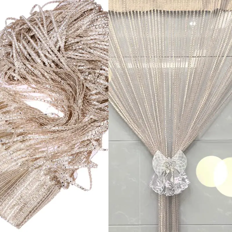 2*1 м штора лапша Кристалл бисер кисточка шелковая нить оконные дверные занавески