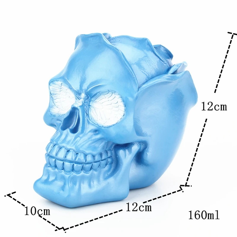 Новинка-винтажная Статуэтка с орнаментом в виде голубой розы и черепа женский