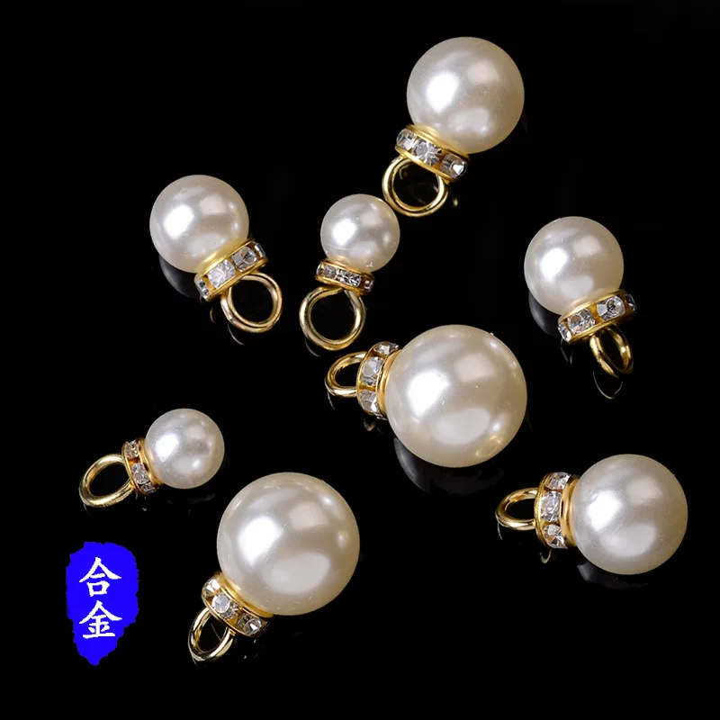 Alloy Material Crystal Imitation Pearl Charm For Diy Clothing/hair Wedding Handmade Jewelry Making