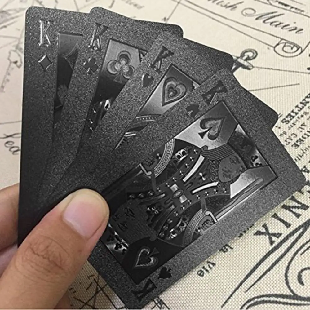 

54Pcs/Set Waterproof Laser Foil Poker Table Game Playing Card Novelty Collection