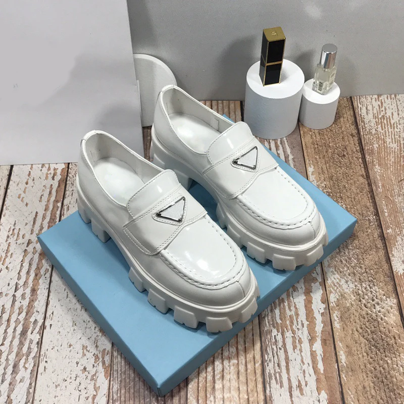 

Round Toe Street Style Chunky Heel Platform Women Loafers Shoes 2021 Black Punk Goth Y2K Designer High Heels Shoes Women