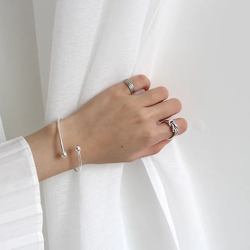 Кольцо женское Двухслойное из серебра 925 пробы с узлом|knot ring|open ringrings for women |