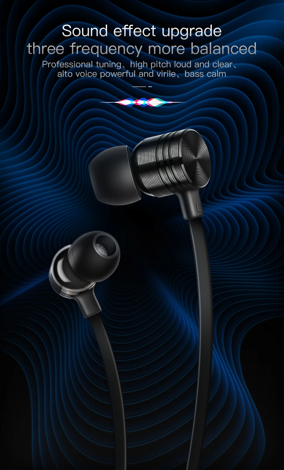 KUULAA, Bluetooth наушники, беспроводные наушники, шейные, спортивные, свободные руки, вкладыши, Bluetooth гарнитура для телефона, Fone de Ouvido
