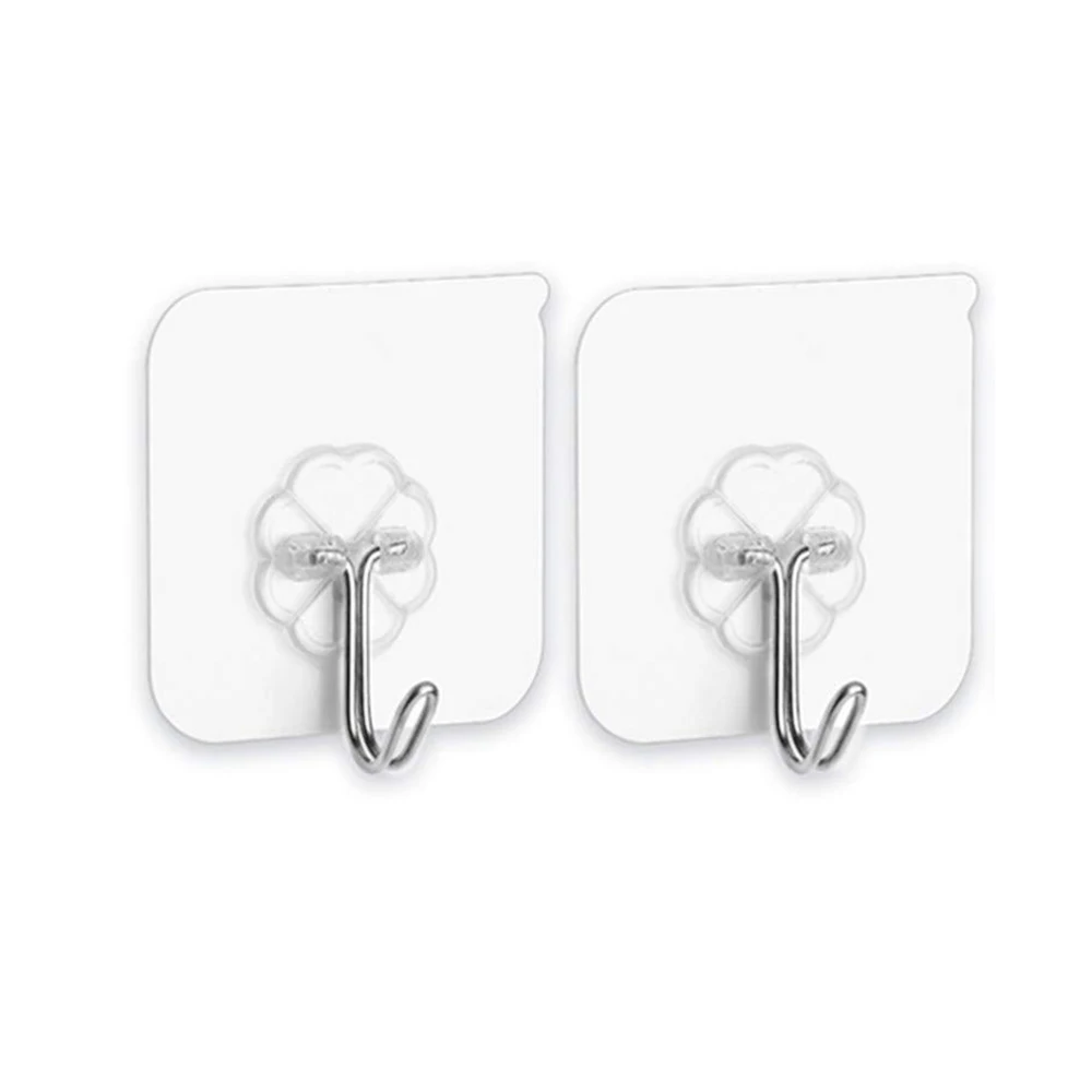 

12 20 Packs Adhesive Hooks Kitchen Wall Hooks- Nail Free Sticky Hangers with Stainless Hooks Towel Bath Ceiling Hooks