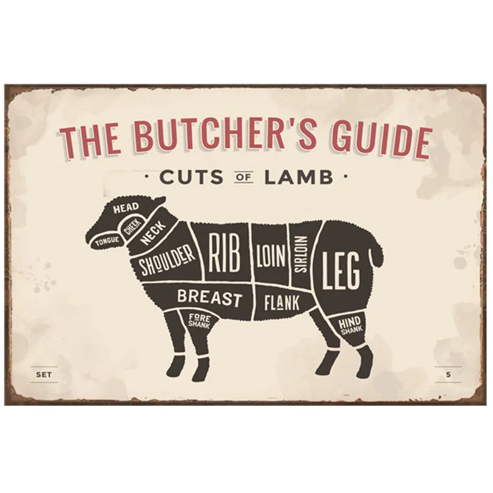 1 шт. винтажные морепродукты корова металлические жестяные плакаты постер декор