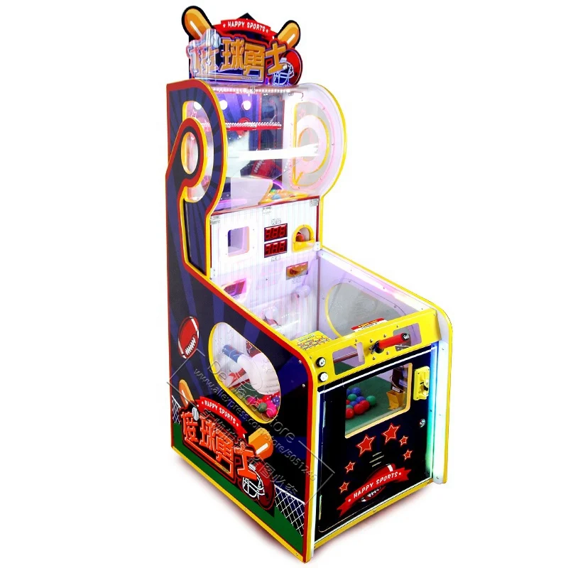 Счастливые спортивные развлекательные игры зоны дети ловят мяч аркадные лотерея