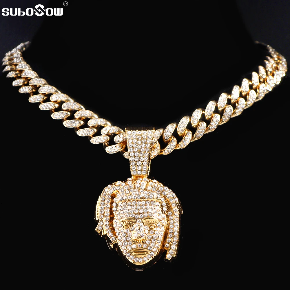 Ожерелье из кубинской панцирной цепи с портретом в американском стиле хип-хоп 13
