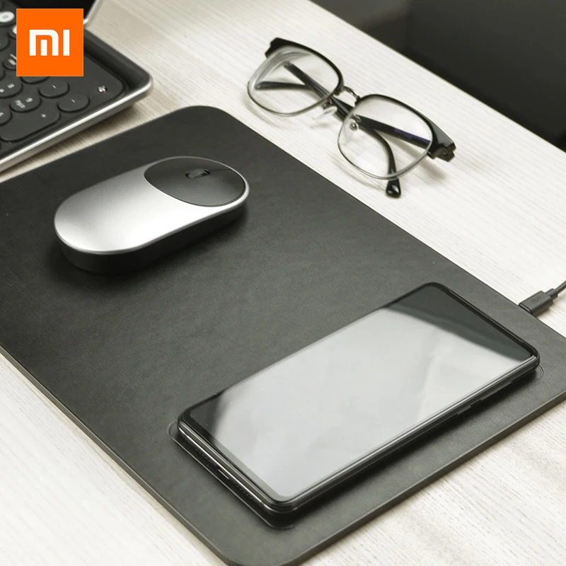 Xiaomi MIIIW QI Беспроводной коврик для зарядки мыши материал ПК беспроводной зарядный