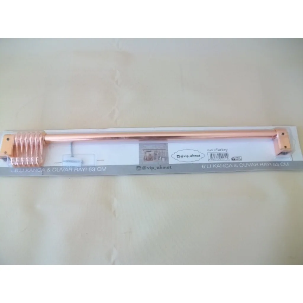 

6 Hook 53 cm Copper color kitchen hook pantry shelving Bar kitchen rack American style space aluminum frame kitchen utensil tool