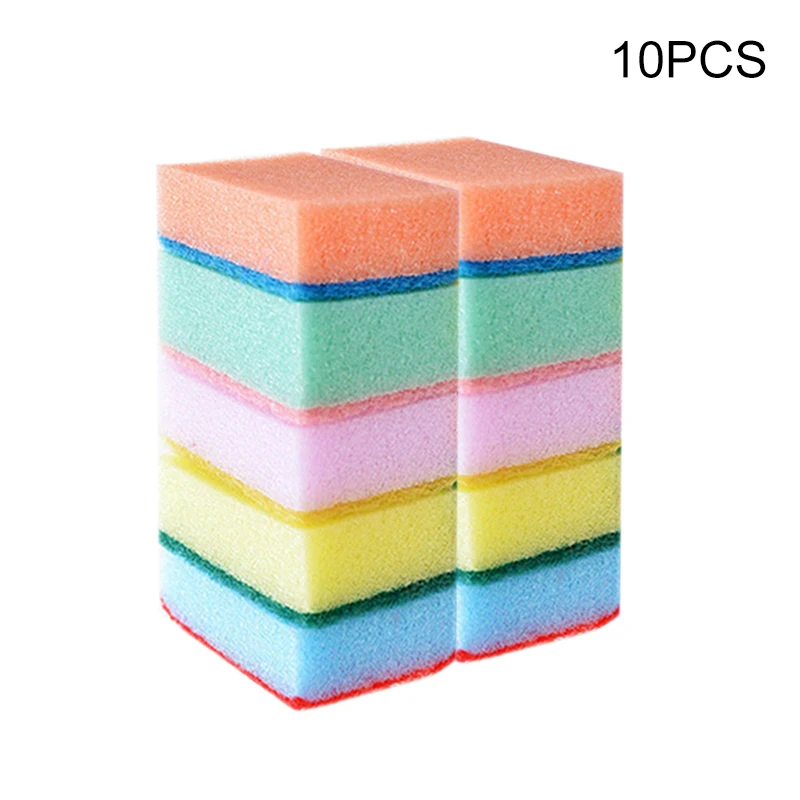 

10pcs Dishwashing Sponge Emery Clean Rub Pot Rust Focal Stains Sponge Cleaning Brush Removing Kit Kitchen Accessories