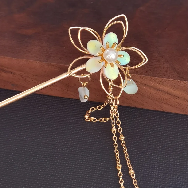 Металлические шпильки для волос с бахромой в китайском стиле искусственным