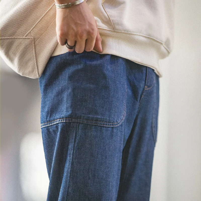 Maden Для Мужчин's Винтаж узкие Стрейчевые джинсы Ранняя осень хлопок дубильные