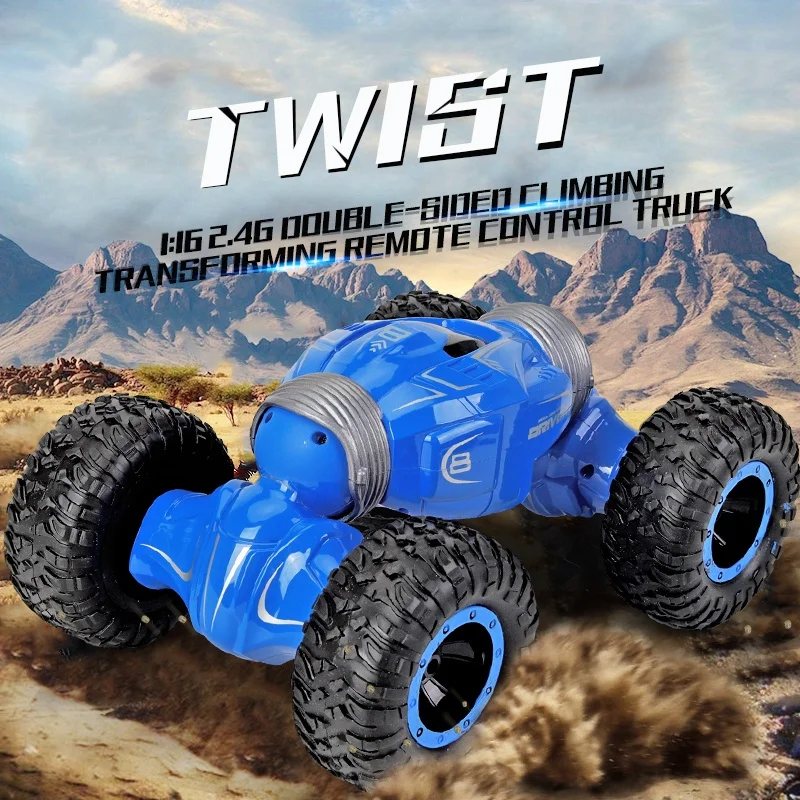 

2021 New 2.4GHz 4WD Q70 RC Car Radio Control Car Twist- Desert Cars Off Road Buggy Toy High Speed Climbing RC Car Childrens Toys