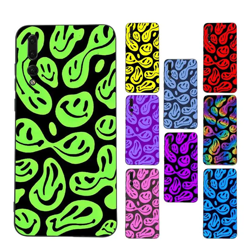 

Cute Funny Trippy Smiley Face Phone Case Soft Silicone Case For Huawei P 30lite p30 20pro p40lite P30 Capa