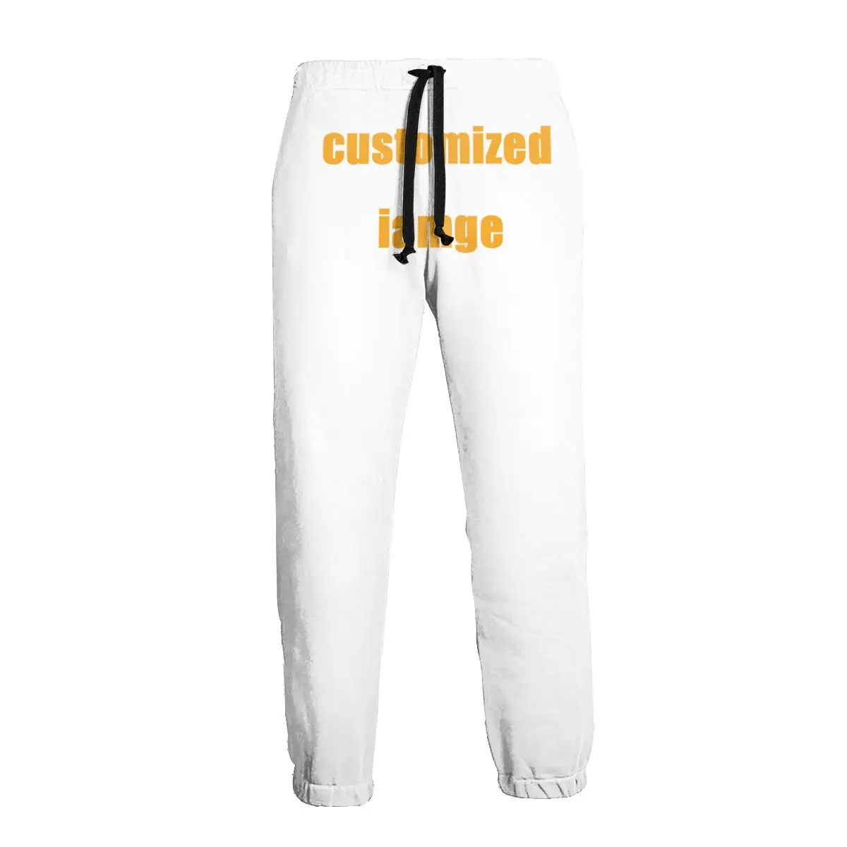 Широкие мужские спортивные брюки с высокой талией принтом на заказ | Мужская