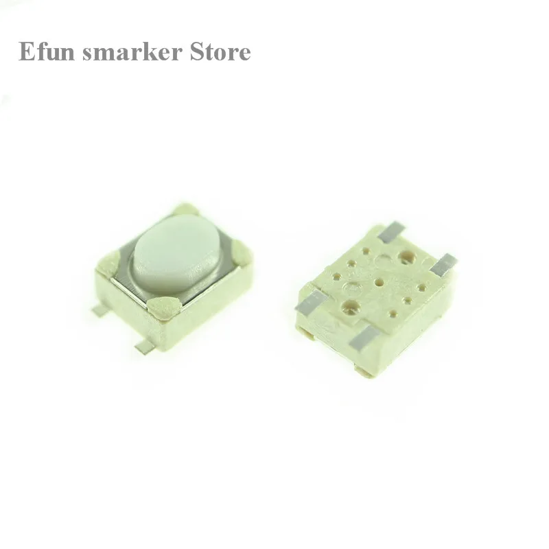 100 шт./лот микрокнопочный тактовый переключатель SMD 4Pin 3x4x2 5 мм белый тактильный