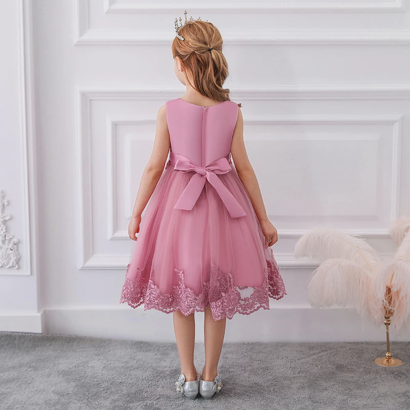 2022 Summer Bridesmaid Gown Girl Party Dress Kids Dresses For Girls Clothes Children Flower Princess Elegant Wedding | Детская одежда и