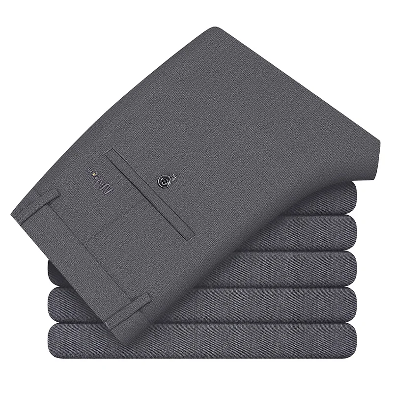 

2020 autumn new men's 3-color classic straight-leg business casual pants stretch fabric comfortable high-quality brand trousers