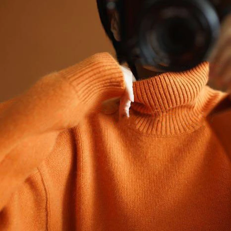 Плюс Размеры свитера женские зимние сапоги с высоким плотно облегающим шею