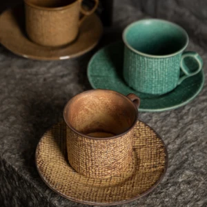 Japanese Classic Vintage Cup and Saucer Ceramics Simple Tea Sets Porcelain  Modern Design Coffee Cups Tea Cups and Saucer Sets