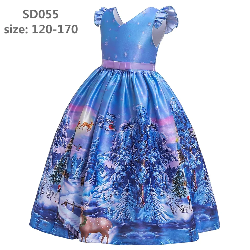 

New Xmas Christmas Dress for Girls Costume Kids Princess Dress Children Evening Party New Year Dress 4 -14 Years Teenager