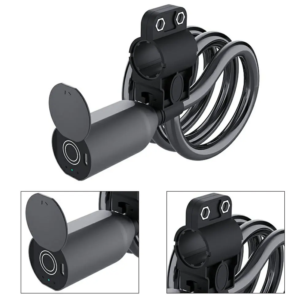 

Fingerprint Bicycle Lock Stainless Bike Keyless Steel Anti Theft Safe Smart Unlock USB Waterproof MTB Door Bike Accessories