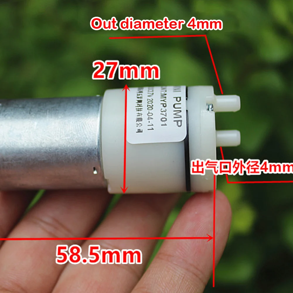 Миниатюрный воздушный насос с двигателем 370 постоянный ток 3-5 В 3 7 в