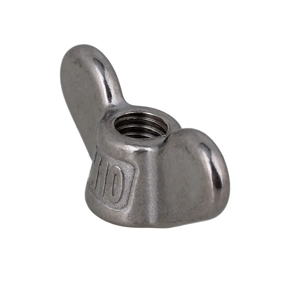 304 нержавеющая сталь серебро M10 точное литье крыльчатые гайки крепеж винт с