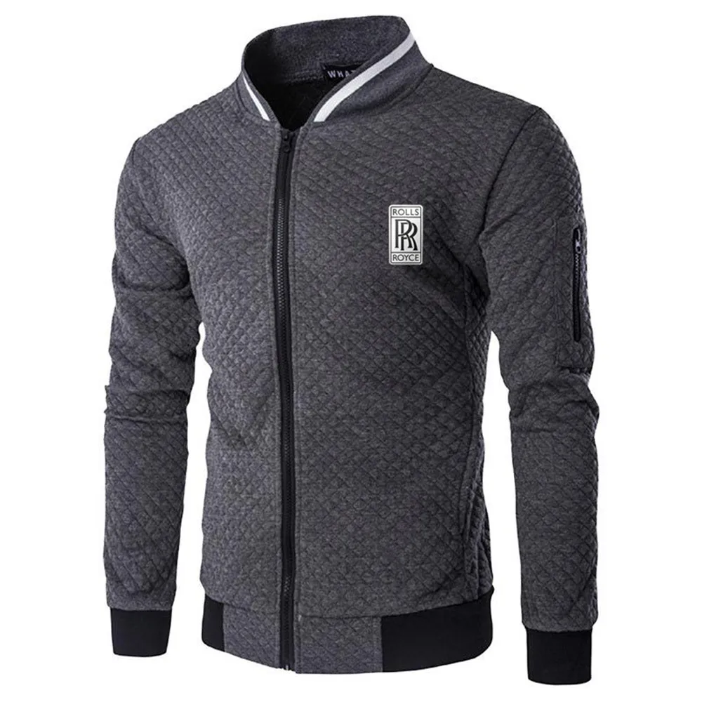 

Spring and Autumn Men's ROLLS Particle Velvet Zipper Shirt Stand Collar Business Cardigan Jacket Long Sleeve Printed Top Men