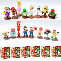 10pcs super mario bros odyssey game figurine mario pvc action toy figure collection blind box figure model dolls for kids gifts