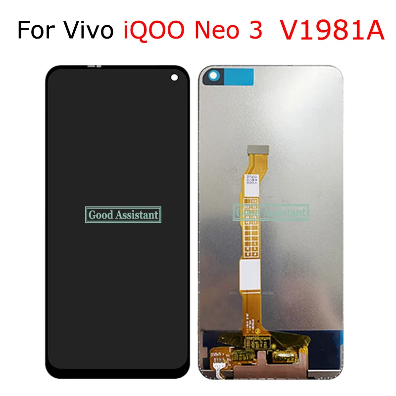 6 57 &quotЖК дисплей s для Vivo IQOO NEO 3 ЖК сенсорная панель Экран датчик преобразователь