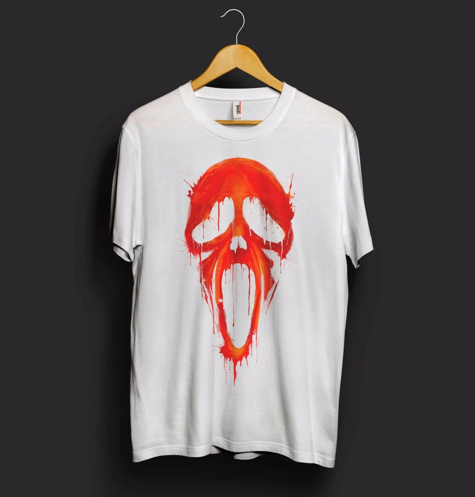 Scream Men t shirt scary masks movie blood face ghost zombie Cotton | Мужская одежда