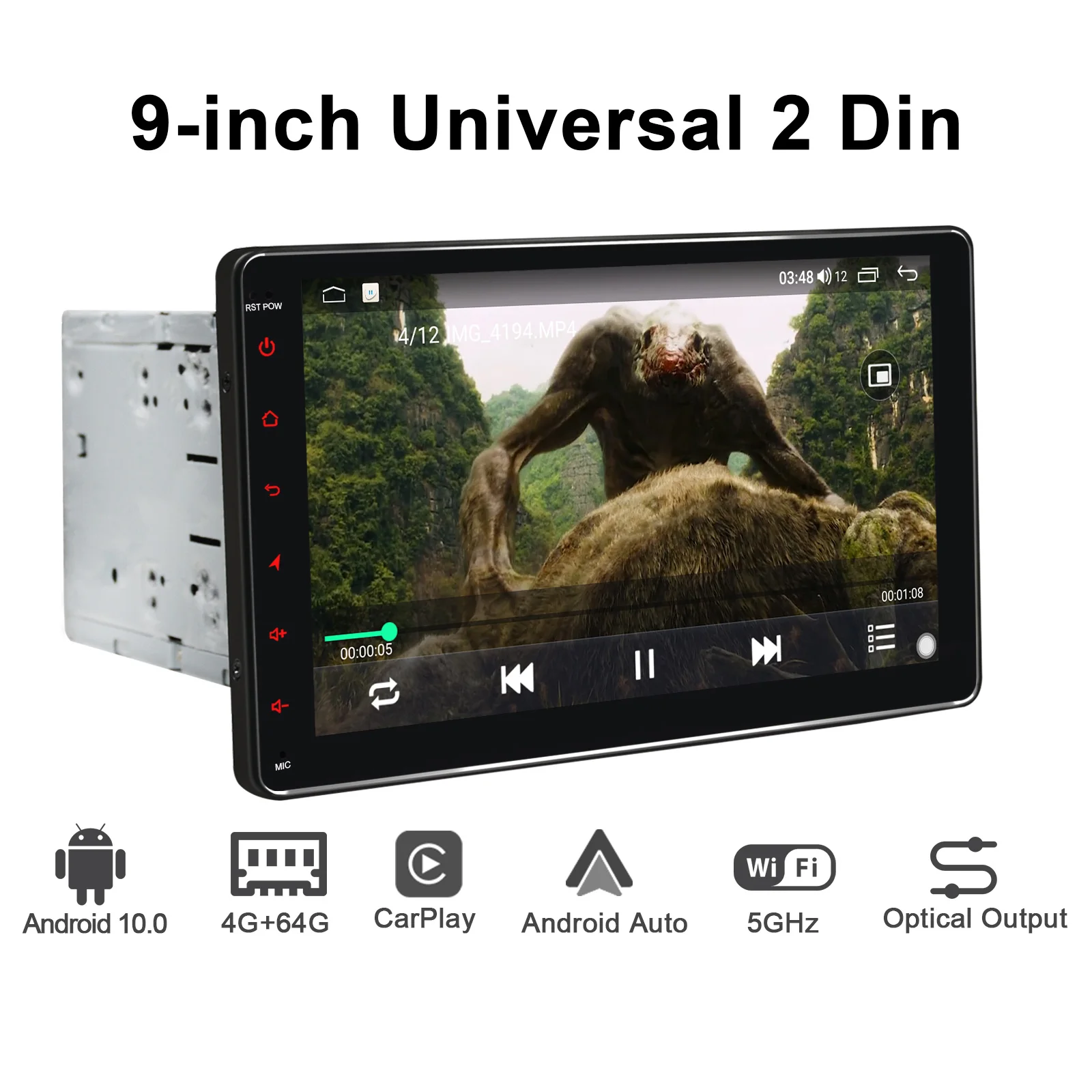 JOYING 9 дюймов 4 Гб RAM + 64 ГБ Octa Core 1280*720 IPS экран 2 din GPS навигация Универсальный Головной