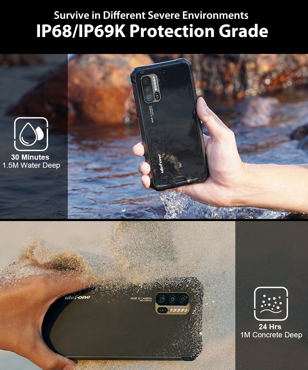 Смартфон Ulefone Armor 7 защищенный мобильный телефон дюйма на базе Android 10 Helio P90 8 ГБ + 128 2