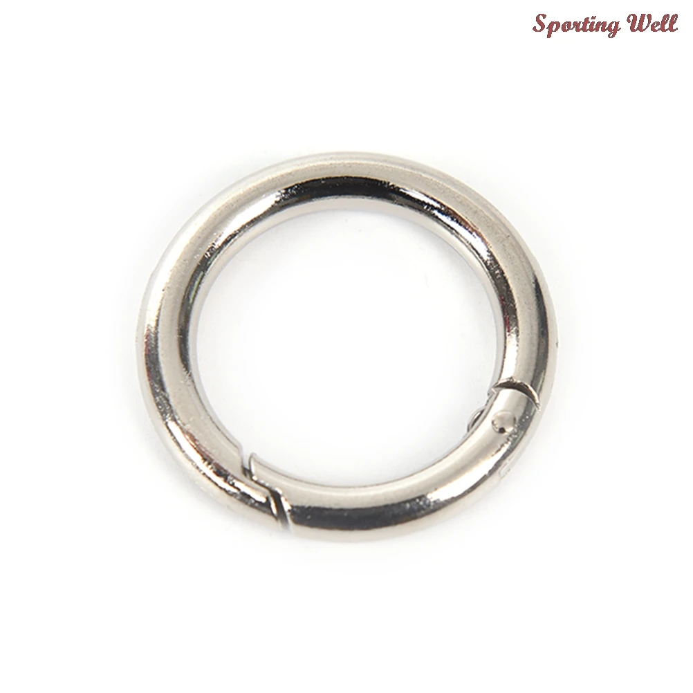 

5pcs/set Metal Circular Round Carabiners O Rings Spring Clip Snap Hook Keychain Camping Hiking Outdoor
