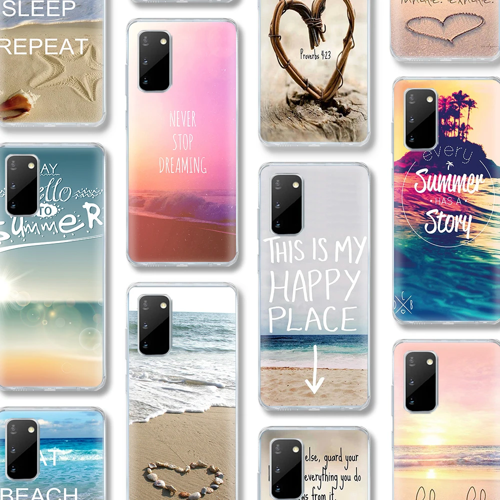 

Beach Dusk Love Case For Samsung Galaxy A51 A50 S20 S10 A71 A70 A40 S9 S8 A30 S7 S10e Ultra Note 10 9 8 Edge Plus Silicone Cover