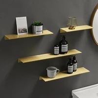brushed gold black white bathroom storage rack 30 50cm modern bathroom shelves kitchen wall shelf home accessories