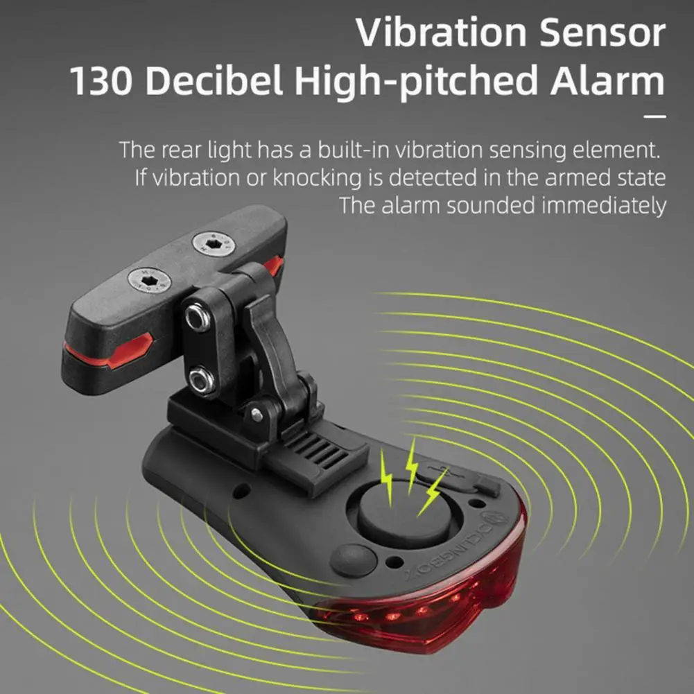 

Intelligent Wireless Remote Control LED Taillight Anti-theft Warning Alarm Lamp for Outdoor Riding