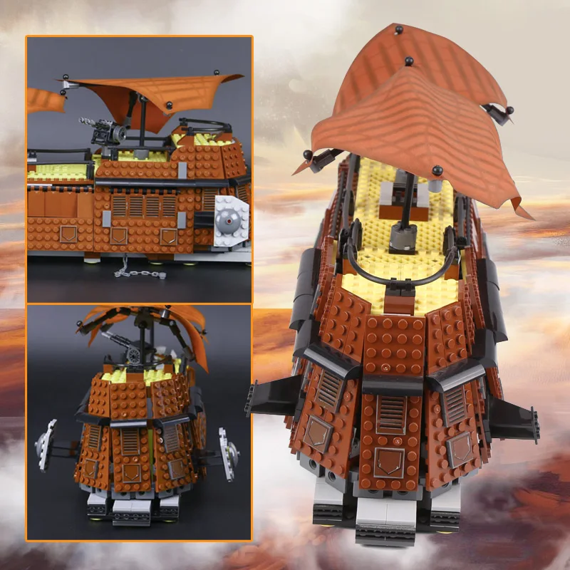 DHL 05090 Star Series Wars 6210 Парусная баржа Jabba Набор детских обучающих строительных блоков Кирпичи Детские игрушечные модели, подарки