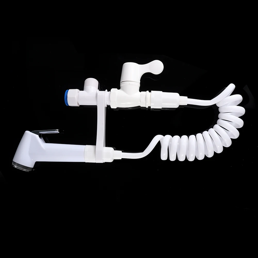 Комплект для биде из абс пластика портативный распылитель унитаза с выдвижной пружиной 1 5 м адаптер шланга