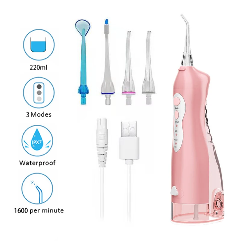 

Portable Cordless Electric Oral Floss 220ml Capacity IPX7 Waterproof Toothpick Dental Care Rinse