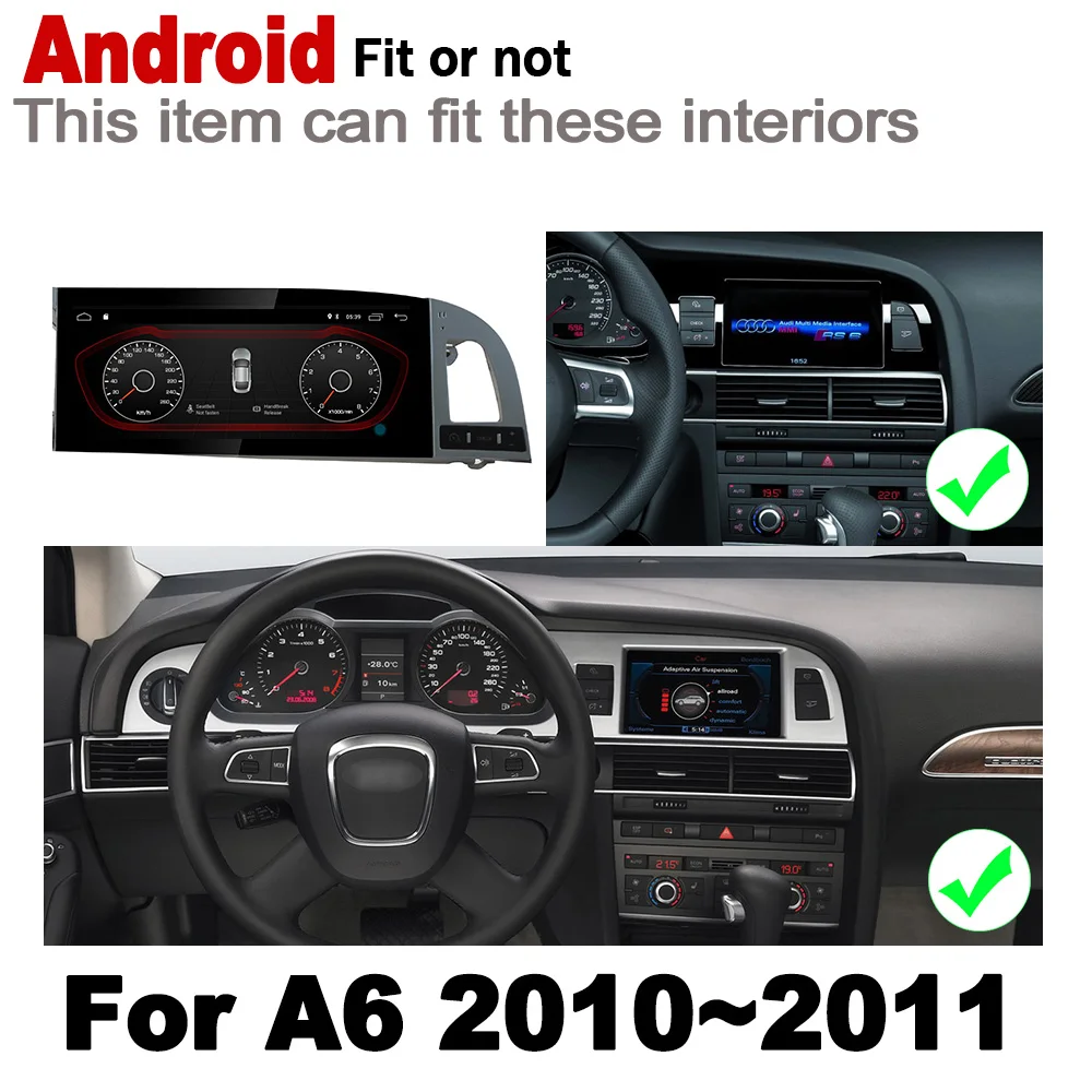 10 25 &quotHD экран стерео Android 7 1 Автомобильный GPS Navi карта для Audi A6 4F 2010 ~ 2011 MMI