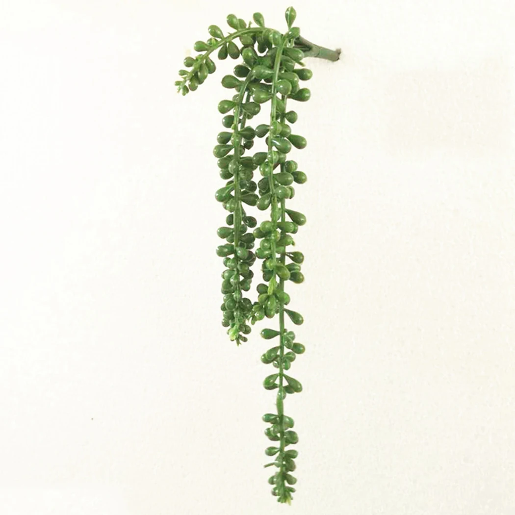 Искусственный суккуленты жемчуг зеленая лоза цветы подвесной ротанговый