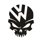 Автомобильные наклейки, Череп, украшение для топливного бака и мотоциклов, светоотражающий водонепроницаемый Стайлинг автомобиля, купите 2, экономьте половину, наклейка на заказ, 10 см * 12 см