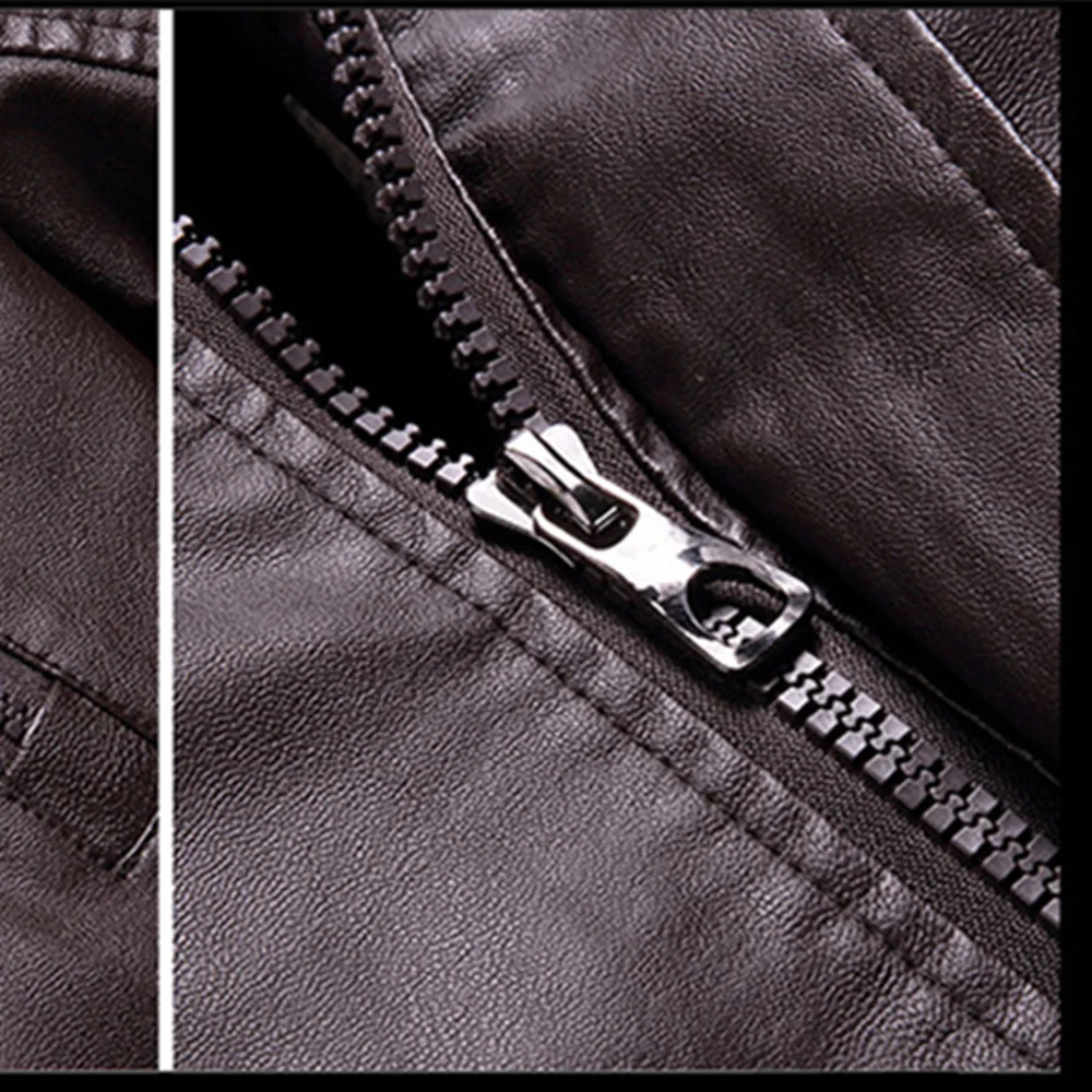 Мужская кожаная куртка FGKKS мотоциклетная из искусственной кожи высокого