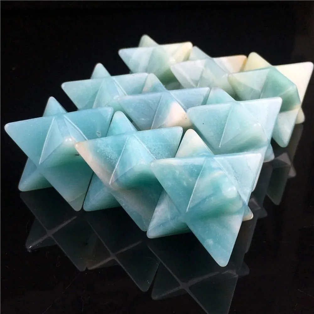 

1,5 \ натуральный кристалл кварца Амазонит Меркаба звезда Сакральная Геометрия Звезда чакра резные подвесной рейки колье с целебным кулоном