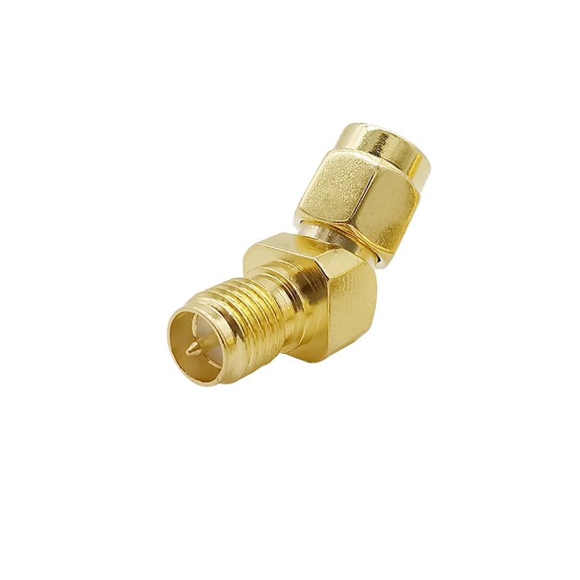 RP-SMA разъем RP SMA штекер к Гнездовой 45 ℃ 135 градусов RF коаксиальный адаптер для FPV Race