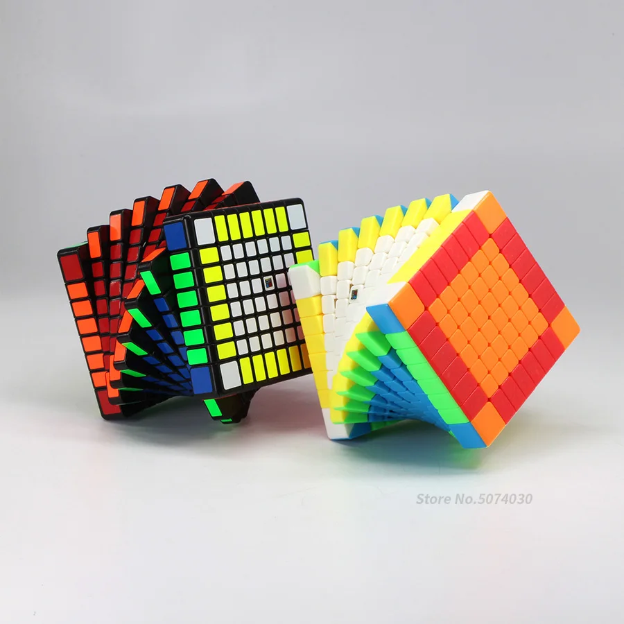 Moyu 8x8x8 Магический скоростной Куб 8 слоев головоломка 8x8 черный Stickerless Neo Cubo Magico 8*8*8