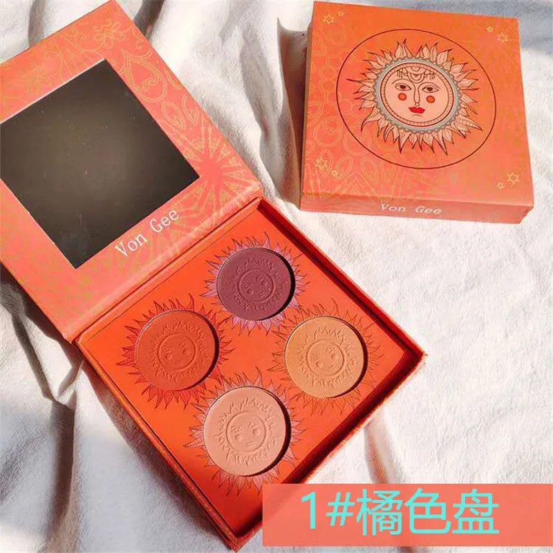 Палетка румян Helios для лица легкая в нанесении косметика натуральная пудра румяна