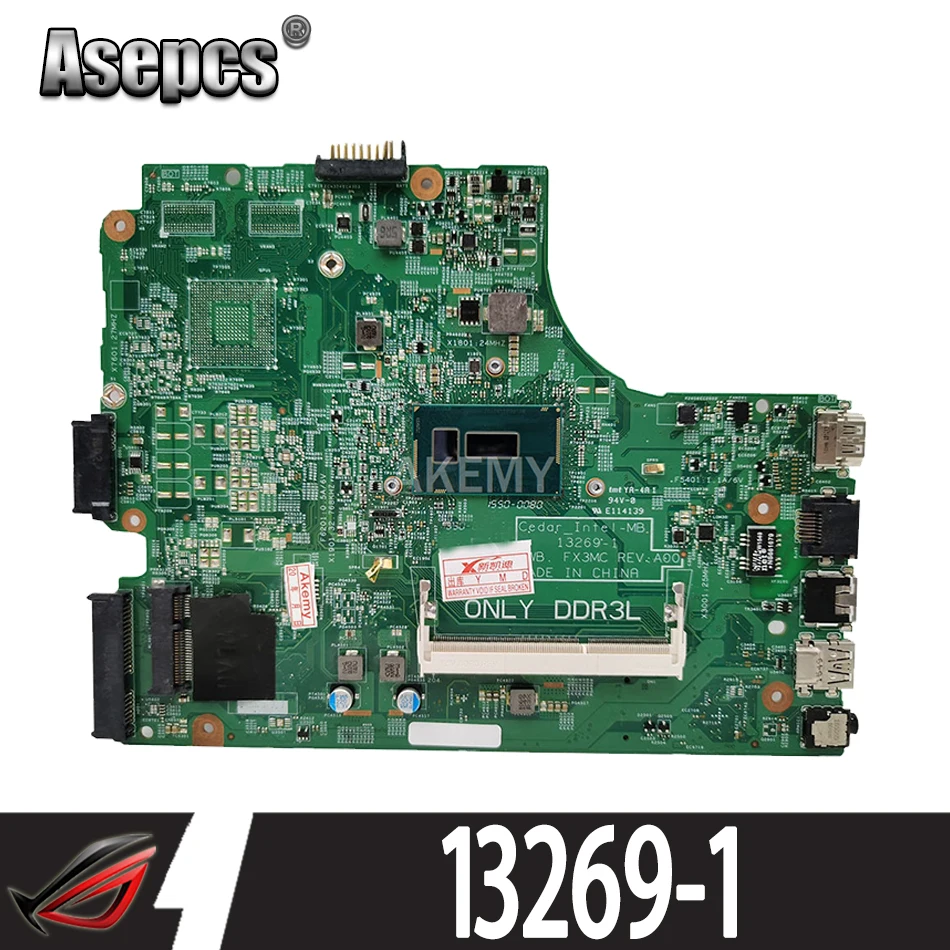 Akemy Бесплатная доставка для DELL 3543 Материнская плата 3443 13269-1 PWB FX3MC REV материнская